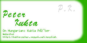 peter kukta business card